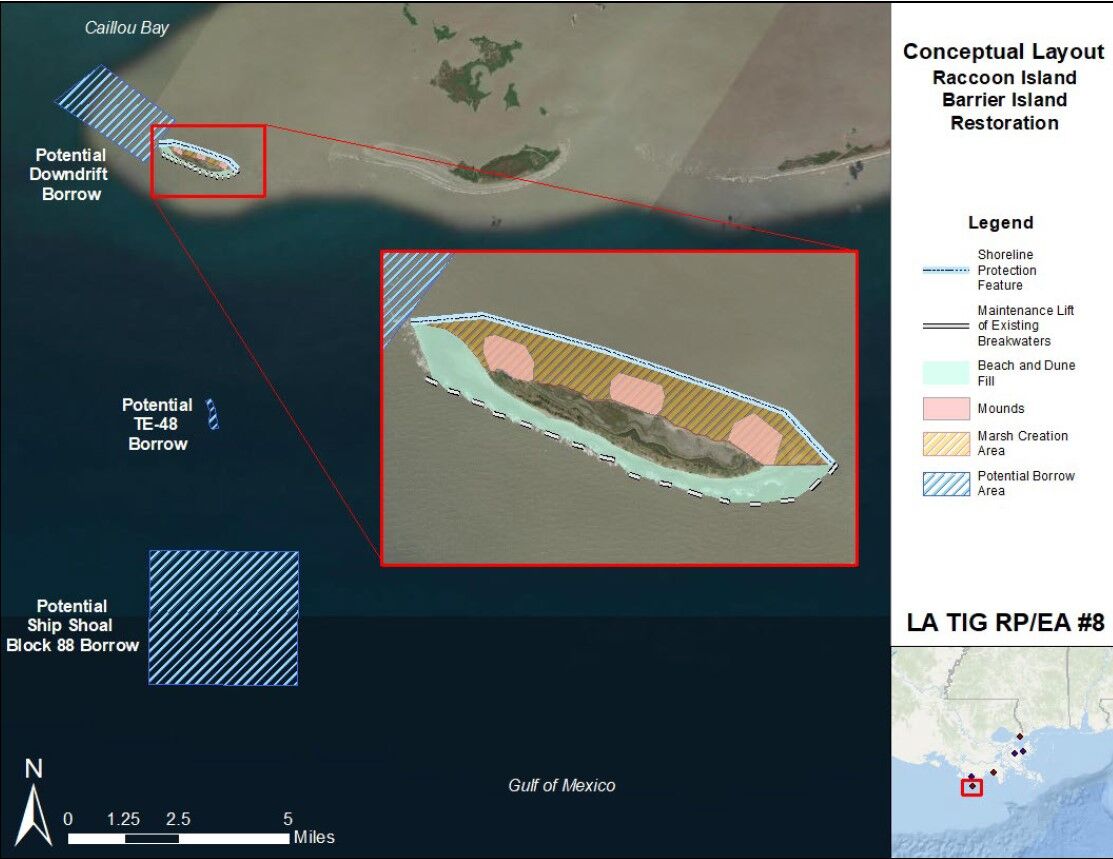 Raccoon Island restoration plans